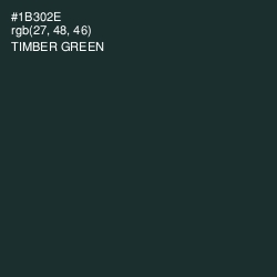 #1B302E - Timber Green Color Image